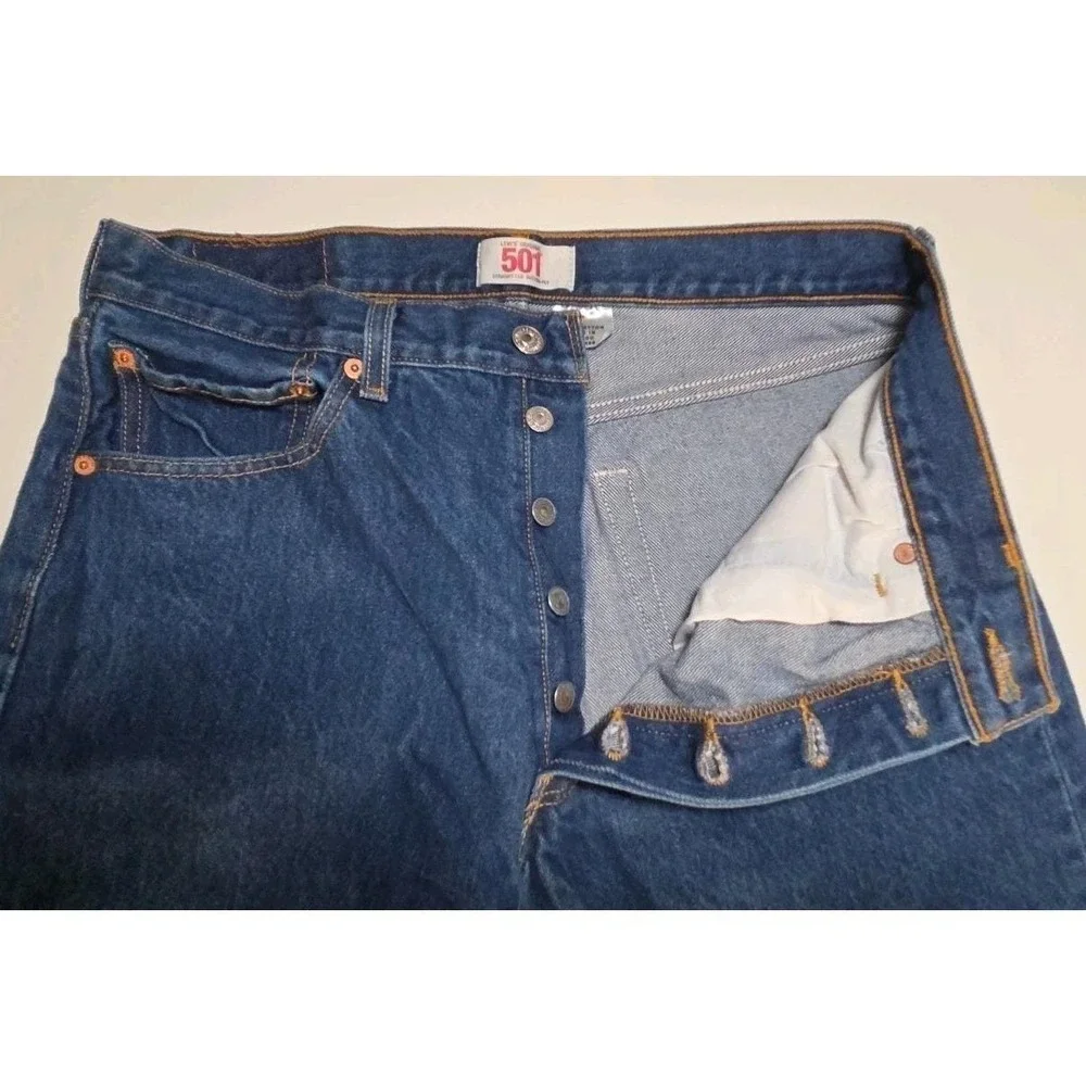 Levi's Jeans Men 34x30 Blue‎ Button-Fly 501 Original Good